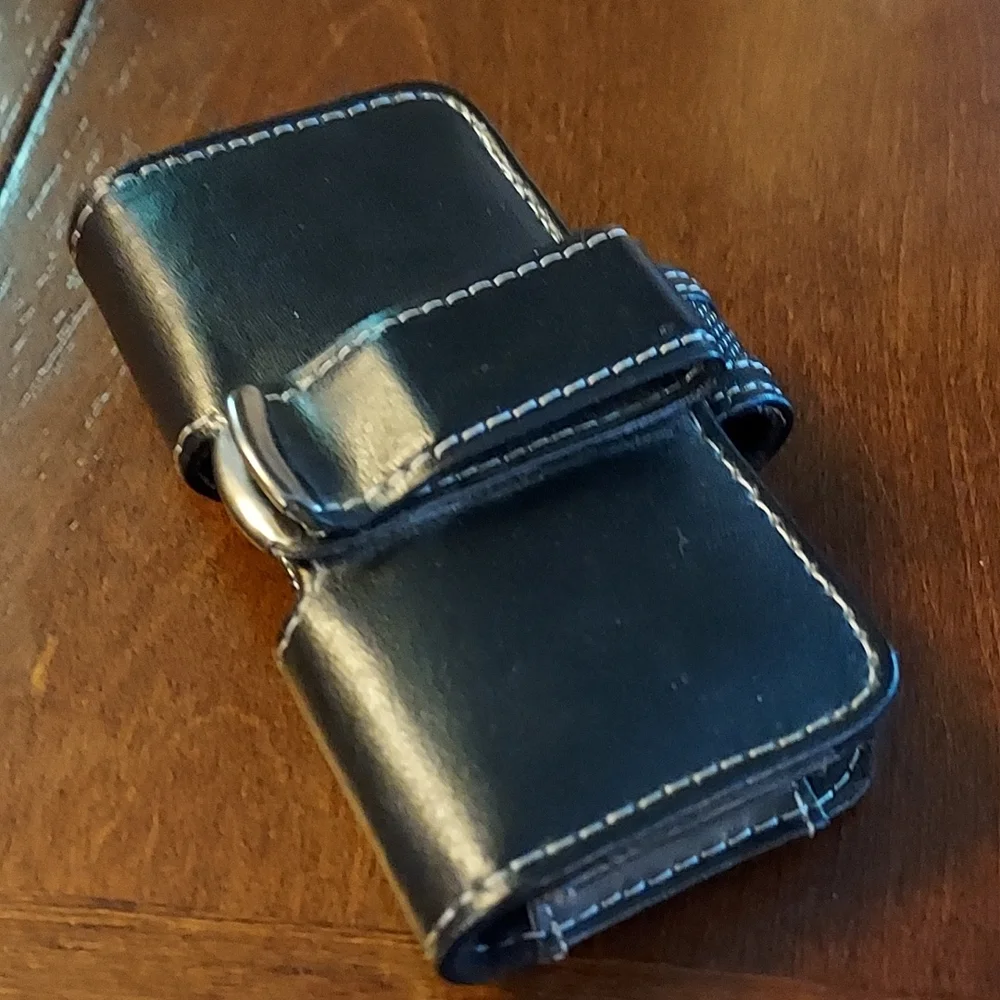 VTG Leather Flip Phone / Pager Case with Belt Clip